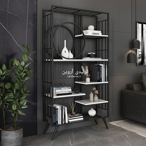 شلف چوب و فلز آروین مدل مارتا