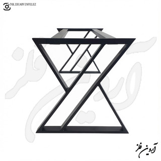 پایه میز فلزی با کلاف مدل پلاتین